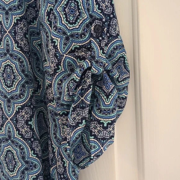 Retro Large Multicolored Blouse - Picture 7 of 8